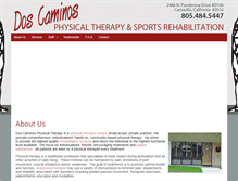 Tablet Screenshot of doscaminosphysicaltherapy.com